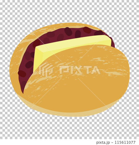あんバターサンドのイラスト あんバターサンドのイラスト 115611077