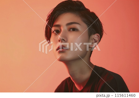 刈り上げオールバックのイケメン男子 115611460