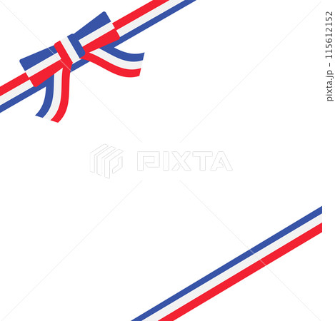 トリコロールのリボンフレーム トリコロールのリボンフレーム 115612152
