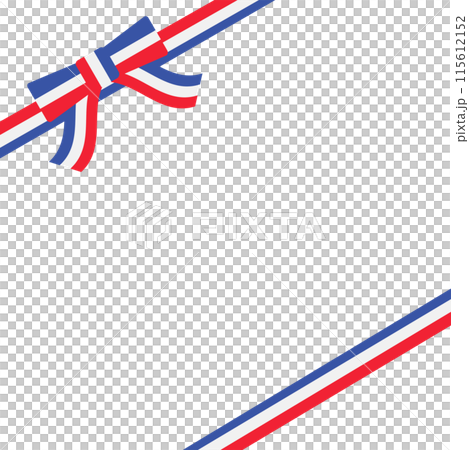 トリコロールのリボンフレーム トリコロールのリボンフレーム 115612152