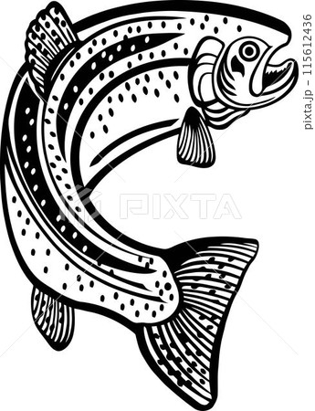 Trout - American Fishes - Logo Fish 115612436