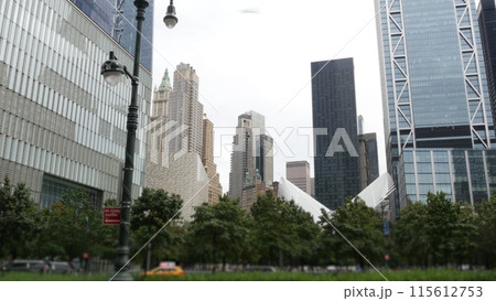 New York City Manhattan, Downtown Financial District. World Trade Center 911 Memorial Pools, USA. 115612753