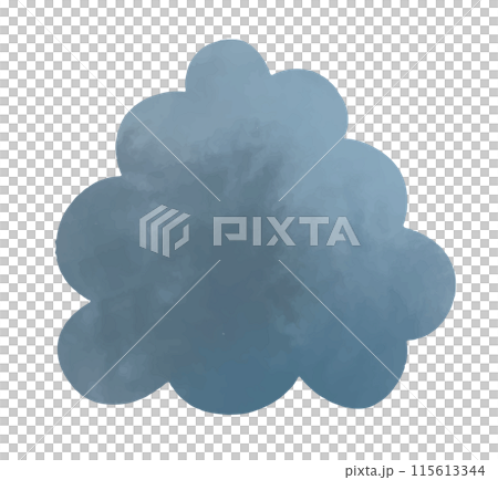 雨雲和積雨雲的水彩風格插圖 115613344