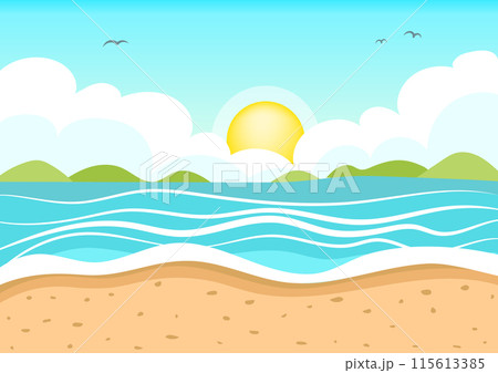 Sea Illustration - background art good for design graphics 115613385
