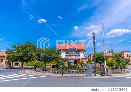 日本の東京都市景観 6月。田園調布駅の復元駅舎などを望む＝8日 115613461