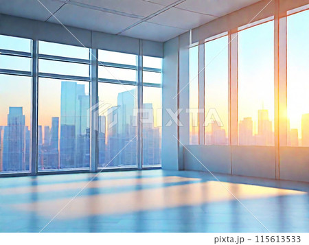 Empty blank room,hall open space interior. Business conference company background. with sunlight at the window. blurred city at the window background. Empty blank room,hall open space interior. Business conference company background. with sunlight at the window. blurred city at the window background. 115613533