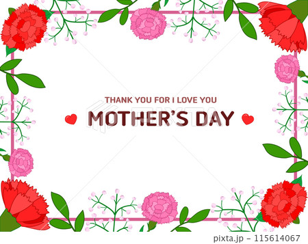 Carnation Flower Illus - Mother's Day Poster Design Carnation Flower Illus - Mother's Day Poster Design 115614067