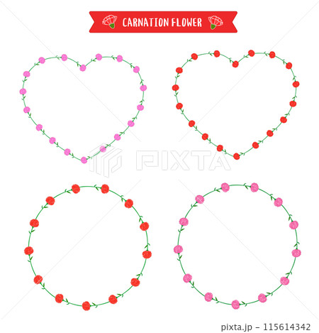 Carnation Flower Illustration Design-Flower Lease 115614342