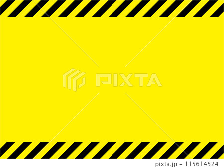 危険や注意をイメージしたストライプ模様の背景画像 115614524