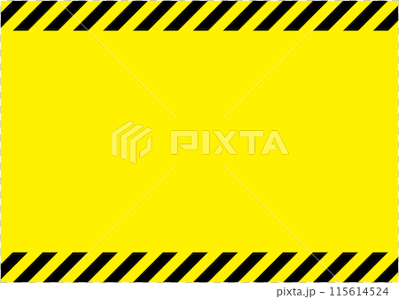 危険や注意をイメージしたストライプ模様の背景画像 115614524