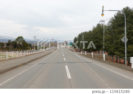 一直線に伸びる道路(北海道士幌町) 一直線に伸びる道路(北海道士幌町) 115615280