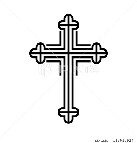 Elegant cross icon, Christian cross symbol Elegant cross icon, Christian cross symbol 115616924