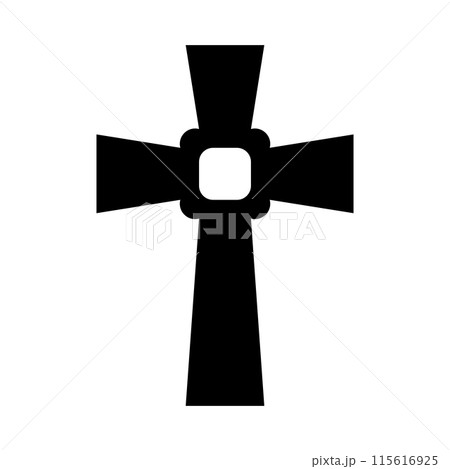 Christian cross icon, symbol shape design Christian cross icon, symbol shape design 115616925