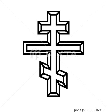 Orthodox cross icon, Christian cross symbol 115616960