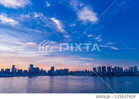 (東京都)レインボーブリッジ北側遊歩道からの眺める港区・東京タワー方面 (東京都)レインボーブリッジ北側遊歩道からの眺める港区・東京タワー方面 115617424