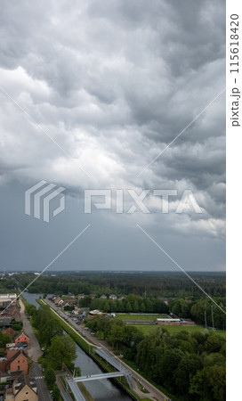 Sluis van Lot, kanaal Brussel, Charleroi, Lot, Beersel, 18th of May, 2024, The view is characterized 115618420