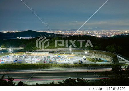 千提寺展望台から見た夜景 115618992