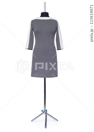 Women's and men's clothing on a mannequin 115619971