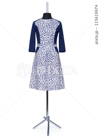 Women's and men's clothing on a mannequin 115619974