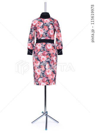 Women's and men's clothing on a mannequin 115619978