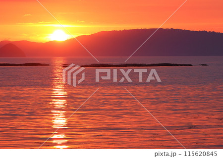 夕日に染まる海 夕日に染まる海 115620845