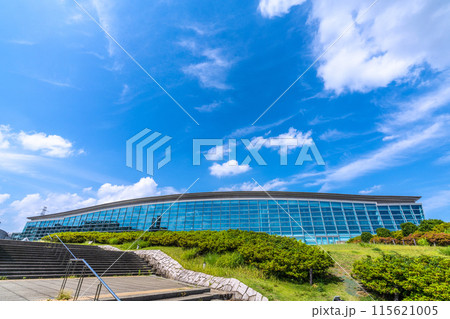 日本の横浜都市景観 横浜国際プールなどを望む 日本の横浜都市景観 横浜国際プールなどを望む 115621005