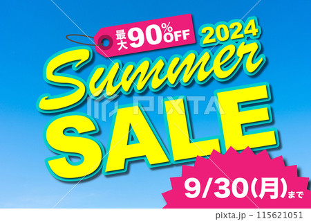 サマーセール(2024/9/30まで 最大90%OFF)のイラスト サマーセール(2024/9/30まで 最大90%OFF)のイラスト 115621051