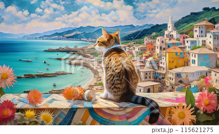 海辺の街の猫 115621275
