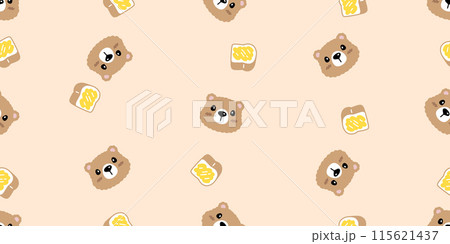bear polar seamless pattern brown bread bakery bake food teddy face head vector pet cartoon doodle gift wrapping paper tile background repeat wallpaper scarf isolated illustration design bear polar seamless pattern brown bread bakery bake food teddy face head vector pet cartoon doodle gift wrapping paper tile background repeat wallpaper scarf isolated illustration design 115621437