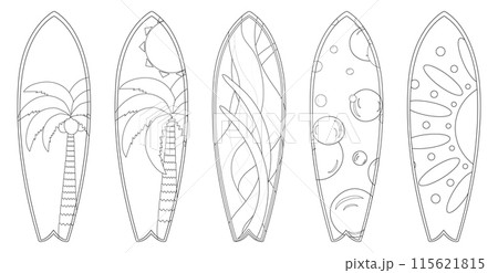 Surfboard Coloring Page for Summertime Fun Surfboard Coloring Page for Summertime Fun 115621815
