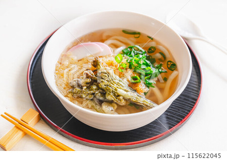 レンジ加熱で山菜うどん 115622045