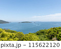 瀬戸内海の青い海と青い空 115622120