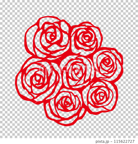赤いバラのイラスト 赤いバラのイラスト 115622727