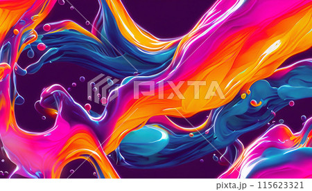 Wave fluid abstract background. Swirl flow liquid lines. Gel texture. 115623321