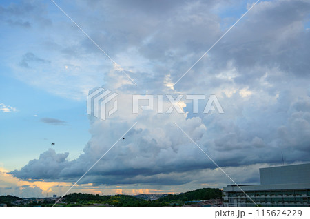 積乱雲の背景 115624229