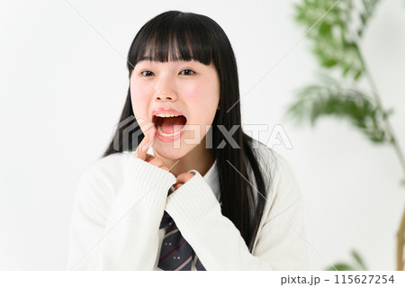 女子高生 デンタルケア 歯 女子高生 デンタルケア 歯 115627254