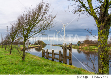 Windmill at the river 115627465