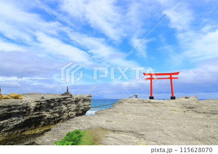 《静岡県》伊豆白浜海岸・エメラルドグリーンの美しいビーチ 115628070