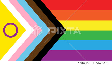 Vector flat new lgbtq flag Vector flat new lgbtq flag 115628435