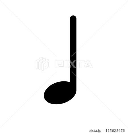 Vector flat music note 115628476