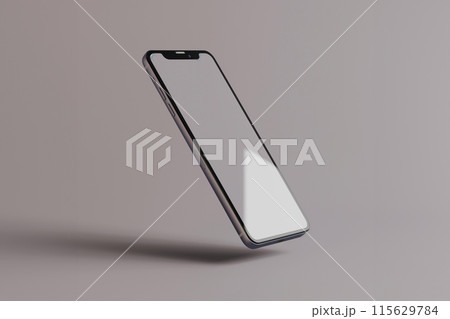 白い背景のスマートフォン 115629784