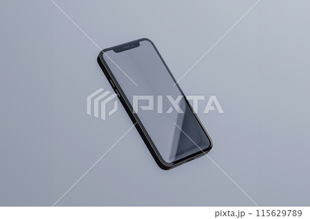 白い背景のスマートフォン 115629789