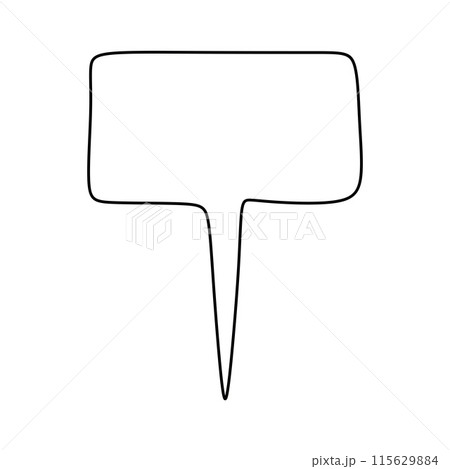 Gardening theme Line icon Vector. Outline Isolated illustration of Garden Tag for Writing on it. Outdoor Linear Pointer for Vegetables, Plants Tagging on ground. Information Sign for Botanical Garden 115629884