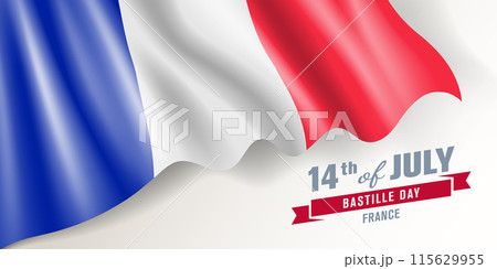 France Bastille day vector banner, greeting card France Bastille day vector banner, greeting card 115629955