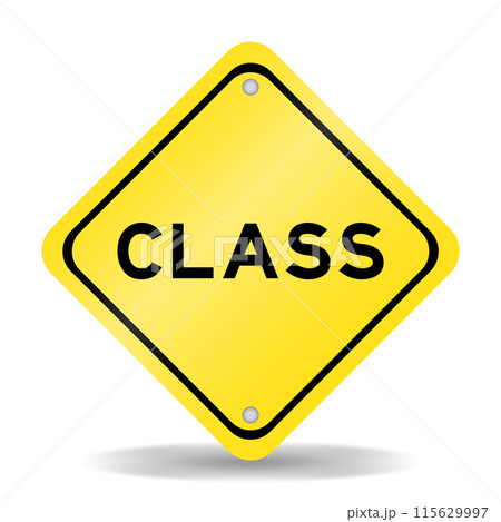 Yellow color transportation sign with word...のイラスト素材 [115629997] - PIXTA