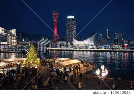 ハーバーランドの夜景　クリスマスマーケット 115630026