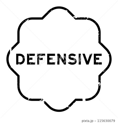 Grunge black defensive word rubber seal stamp on white background Grunge black defensive word rubber seal stamp on white background 115630079