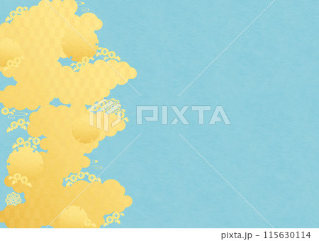 背景素材-和柄朝顔2022-39テク 115630114