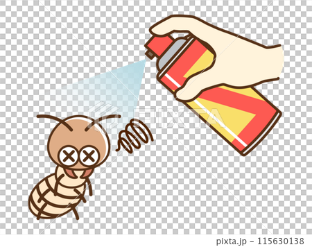 Illustration of spraying insecticide_termites 115630138