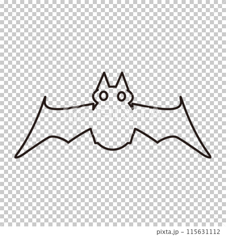 Bat line drawing illustration, different version - Stock Illustration ...